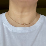 Knotted Bar Neckace 10k