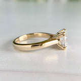 2.41ct Cushion Lab Diamond Ring 14k IGI Cert