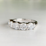 2ctw 5 Stone Lab Diamond Band 14k White Gold