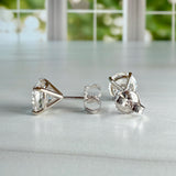 4.3ctw Certed Lab Grown Diamond Studs 14k White Gold