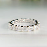 3.25ctw Emerald Cut Lab Diamond Eternity Band 14k