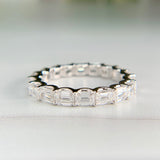 3.25ctw Emerald Cut Lab Diamond Eternity Band 14k