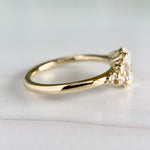 David Klass Oval Lab Diamond Ring 14k