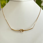 Knotted Bar Neckace 10k