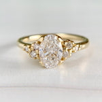 David Klass Oval Lab Diamond Ring 14k