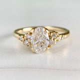 David Klass Oval Lab Diamond Ring 14k