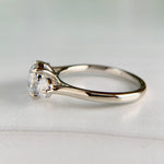 3 Stone Ring Lab Diamonds 14k