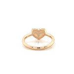 Sapphire and Diamond Heart Ring 14k