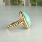 Bezel Set Turquoise Ring 14k