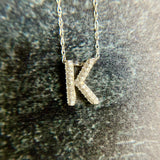 Diamond Initial “K” Necklace 10k