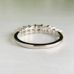 Platinum Graduated Carre Cut Diamond Band