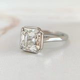 3.99ct Asscher Lab Diamond Ring Platinum IGI Report