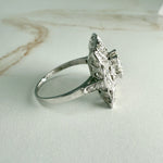 Art Deco Diamond Panel Ring Platinum