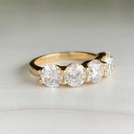 3.05ctw 5 Stone Lab Diamond Band 14k Yellow Gold