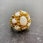 Circa 1970’s Taxco Designer Virgilio Opal Ring 18k