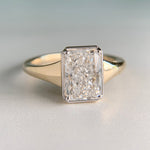2.01ct Radiant Cut Lab Diamond Ring 14k IGI Cert