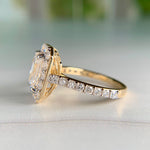 2.8ctw Emerald Cut Lab Diamond Halo Ring 14k