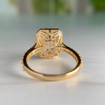 2.8ctw Emerald Cut Lab Diamond Halo Ring 14k