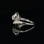 Vintage Old Mine Cut Diamond Swirl Ring 14k