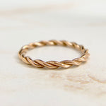 Twisted Rope Band 14k Rose Gold