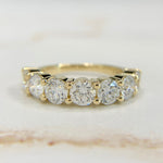 2.48ctw 7 Stone Lab Diamond Band 14k Yellow Gold