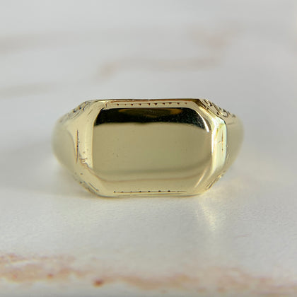 Antique Allsopp Brothers Signet Ring 10k