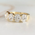 3.1ctw 5 Stone Lab Oval Diamond Band 14k