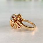 Vintage Diamond Bombe Ring 14k