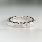 3.25ctw Emerald Cut Lab Diamond Eternity Band 14k