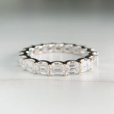 3.25ctw Emerald Cut Lab Diamond Eternity Band 14k