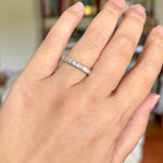 Platinum Graduated Carre Cut Diamond Band