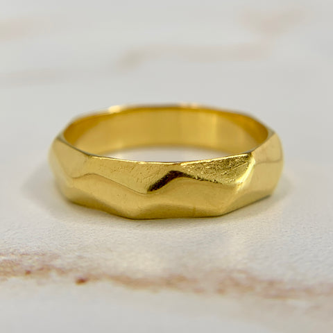 Textured Gold Band 14k