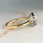 3.26ct Custom Old European Lab Diamond Ring 18k/Platinum