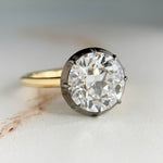 3.26ct Custom Old European Lab Diamond Ring 18k/Platinum