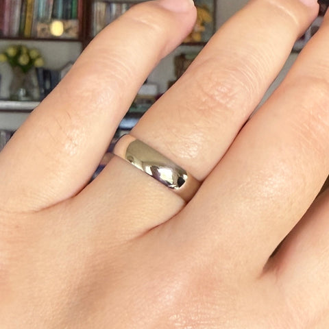 White Gold Band 14k