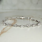 4.52ct Multi-Shape Lab Diamond Tennis Bracelet 14k