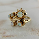 Opal Flower Ring 14k