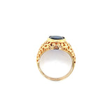 Synthetic Spinel Filigree Ring 14k