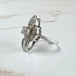 Diamond Navette Ring 14k