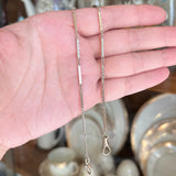 15" Bar Link Watch Chain 18k