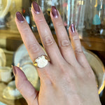 Antique "JA" Shield Signet Ring 14k
