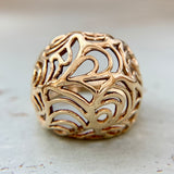 Dome Cut Out Ring 14k