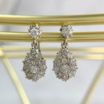 Vintage Diamond Drop Earrings 14k