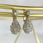 Vintage Diamond Drop Earrings 14k
