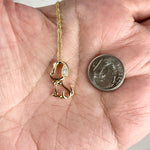Dog Diamond Necklace 14k