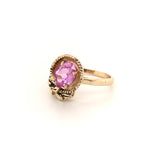 Synthetic Pink Sapphire Ring 14k